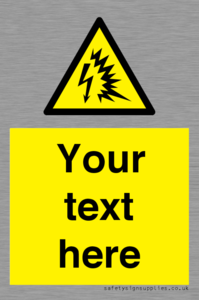 Custom warning Arc flash